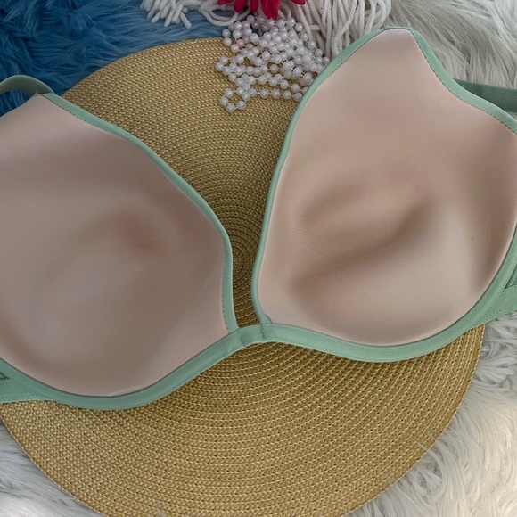 Victoria Secret PINK Lightly Lined Sea Foam Green Underwire Bra 42DDD - Picture 4 of 7